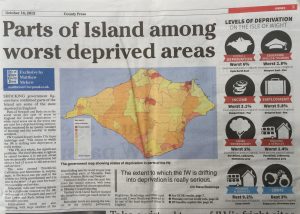"Education, skills and training appear to be a particular concern on the IW, with nearly all of Newport and parts of East Cowes and Ryde falling into the worst 5% of the country...."