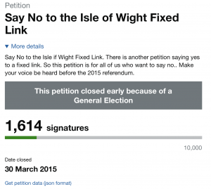 No to IOW fixed link