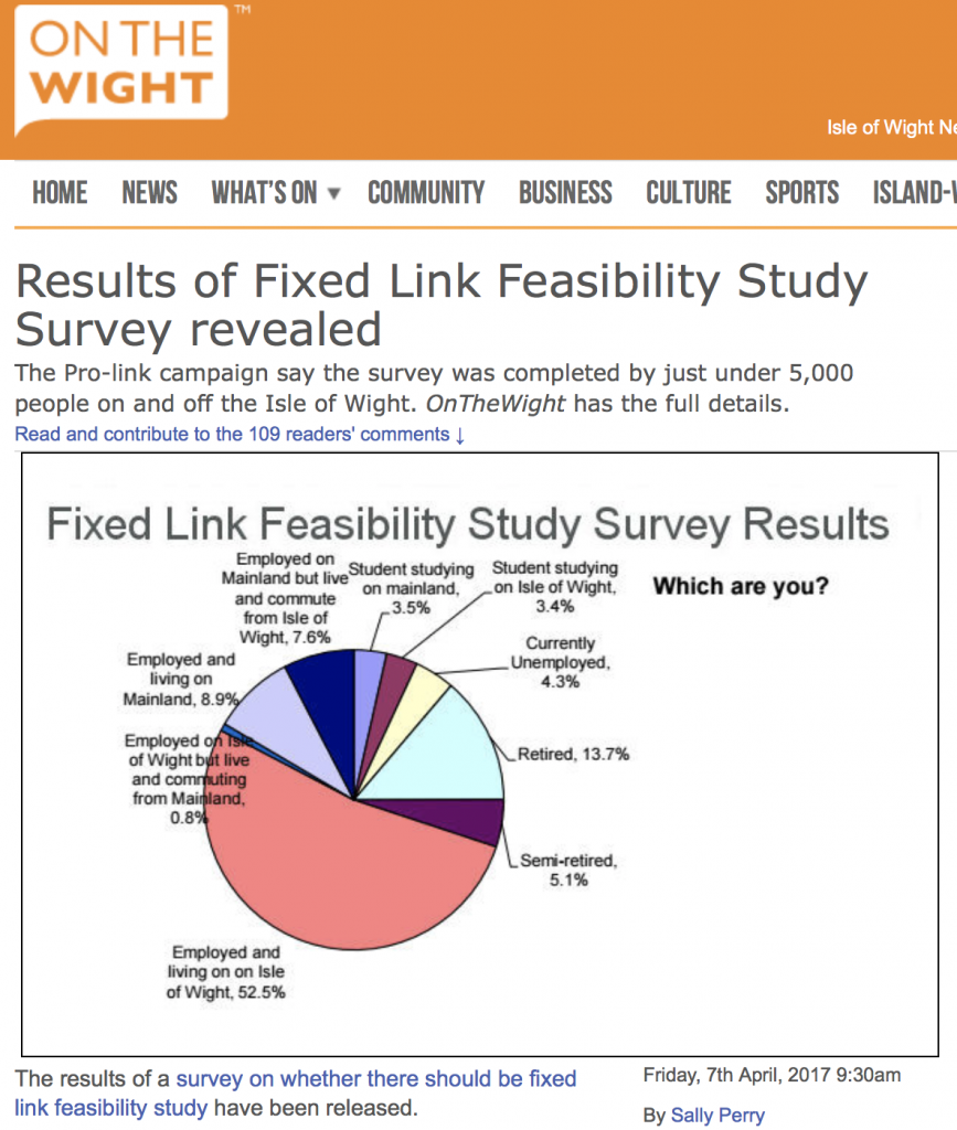 onthewight / fixed link feasibility study survey revealed / Solent Freedom Tunnel